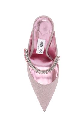 Bing mules in fabric with crystals JIMMY CHOO | BING100CNQROSEPINK